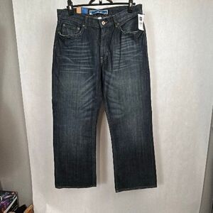 NEW Gap Loose Boot Fit Denim Jeans Mens Sz 34x30 Bootcut Relaxed Worn Rinse